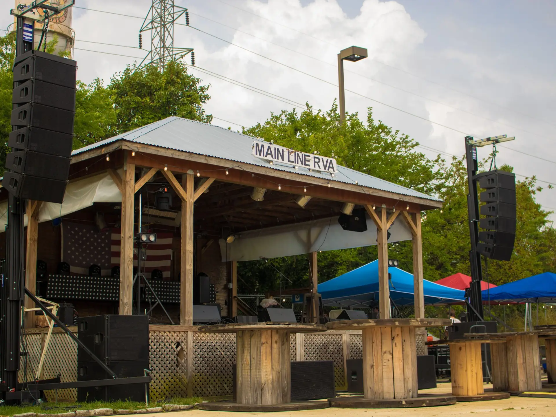 live sound at a small festival in virginia