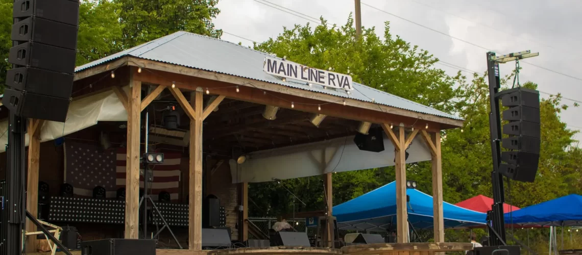 live sound at a small festival in virginia